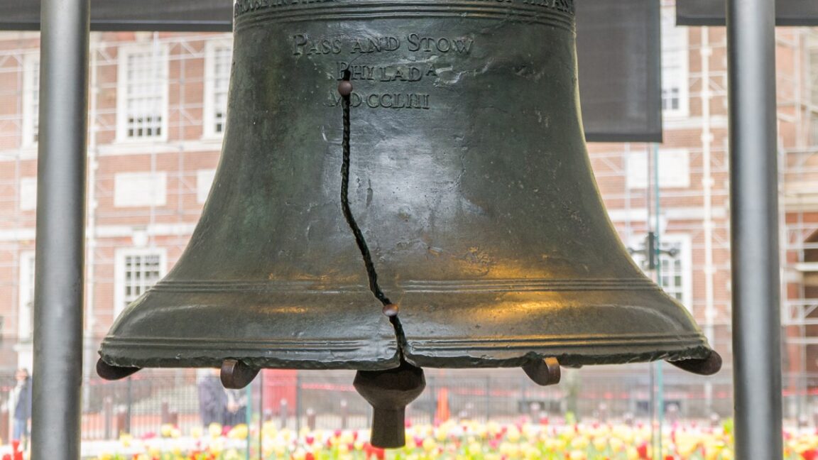 Image from linked report: What did the Liberty Bell sound like? Science is on the case.