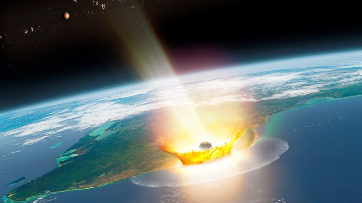 Source-feed image associated with Study: Dinosaurs were charbroiled after Chicxulub impact