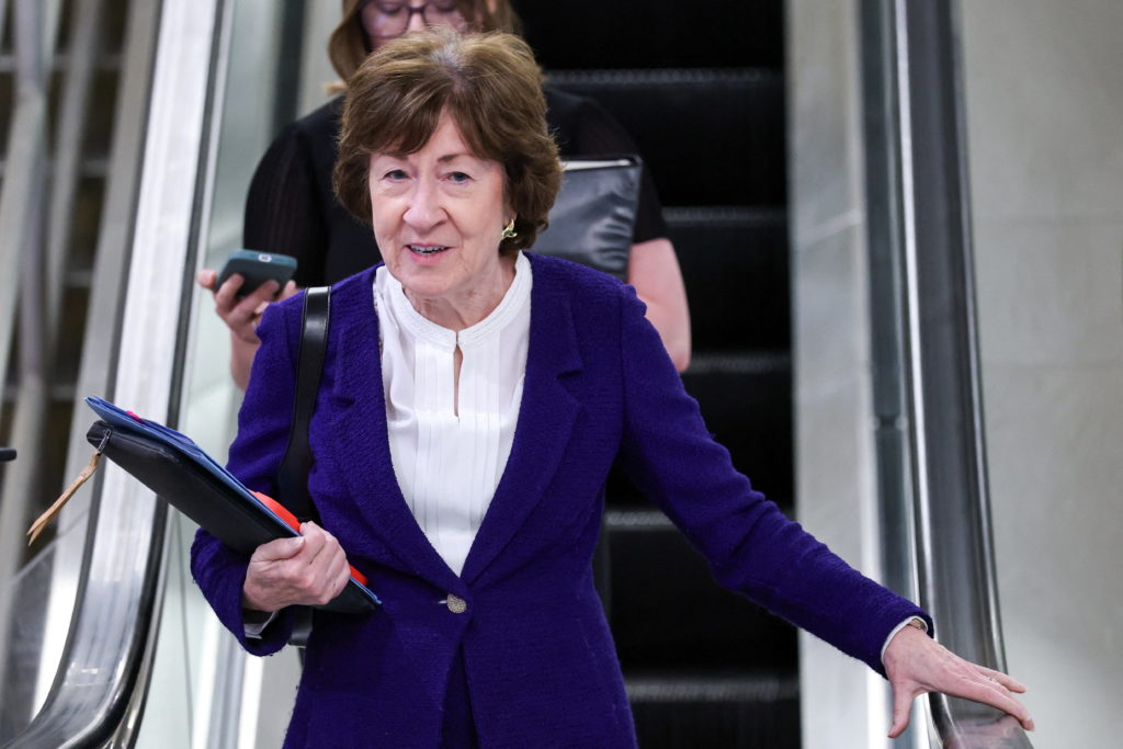 Source-feed image associated with Defying Trump ended some Republicans' careers. It could help Susan Collins