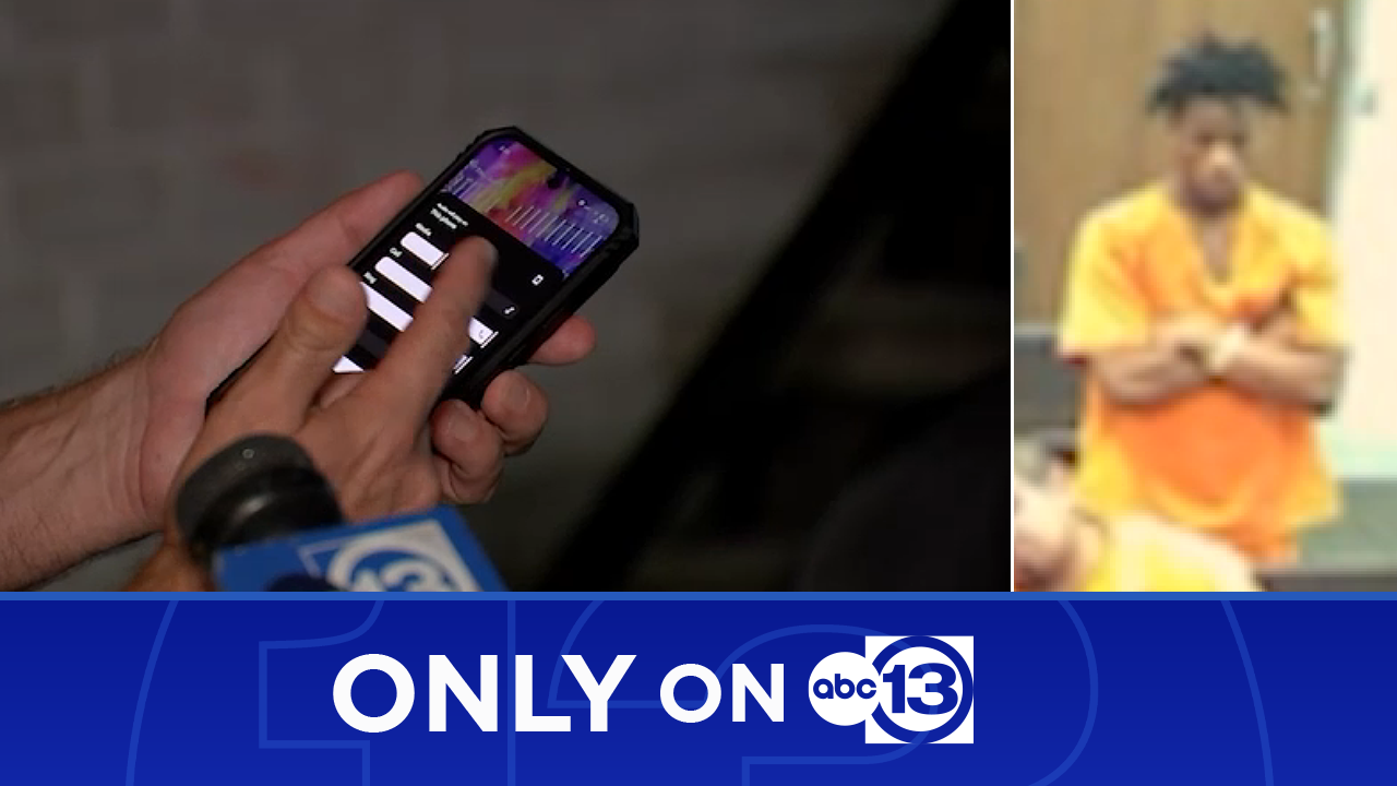 Source-feed image associated with Carjacking victim says he called 911 while trapped in car with suspect, who asked him for directions in Houston, Texas