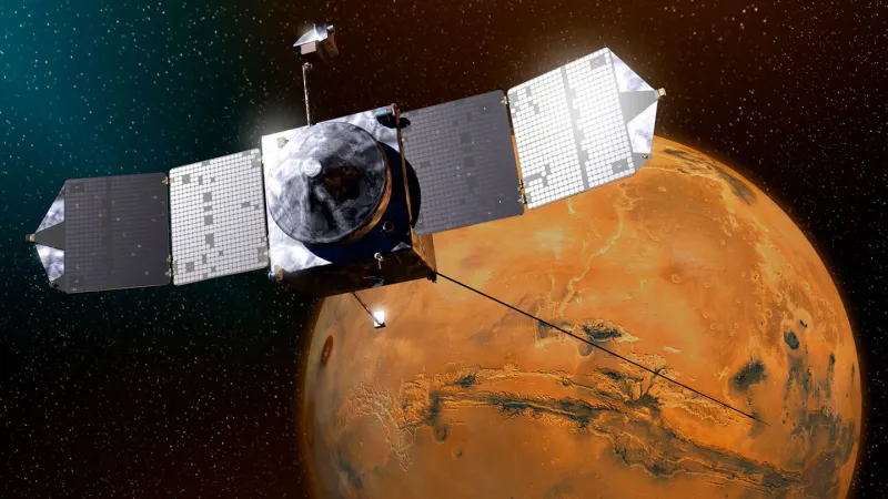 Source-feed image associated with NASA declares MAVEN, its Mars atmosphere orbiter, dead