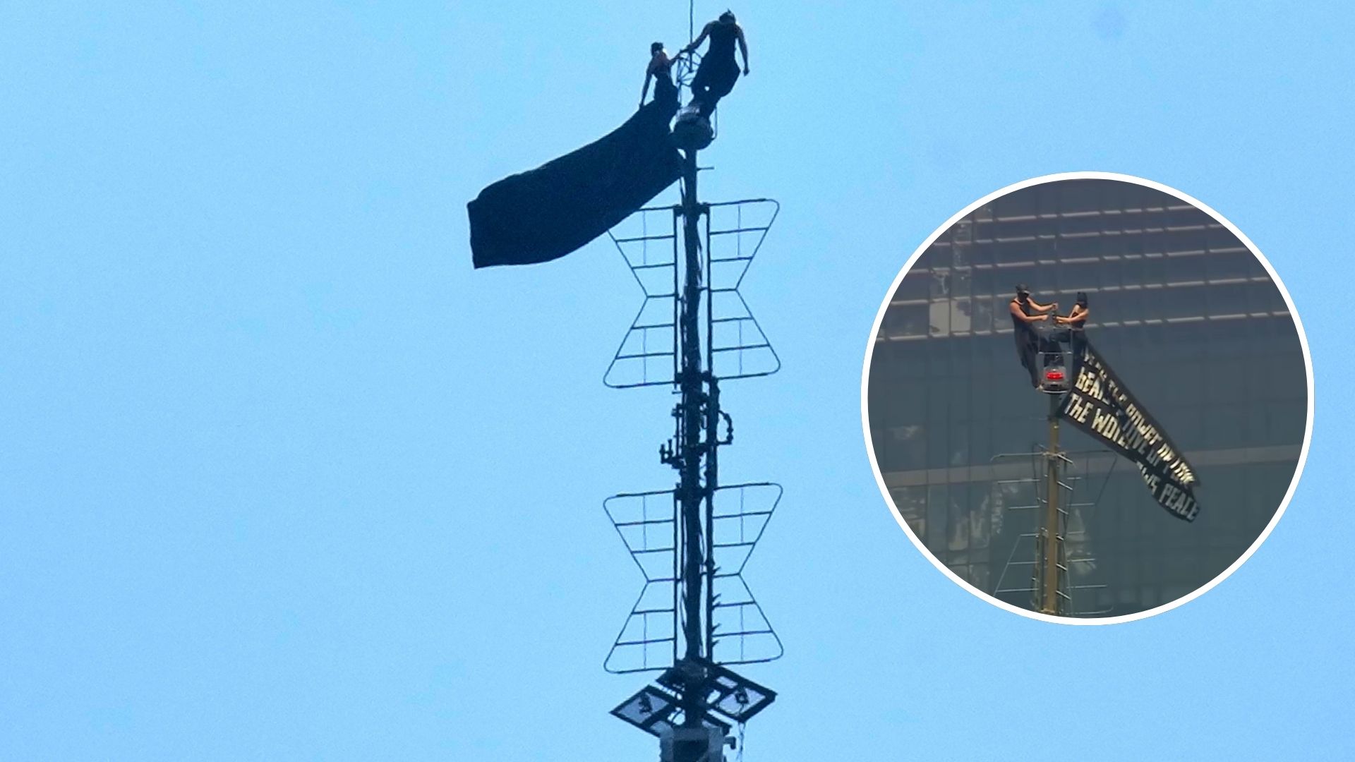 Source-feed image associated with Empire State Building climbers back in court after viral engagement stunt