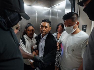 Source-feed image associated with Judge bars immigration arrests at US courthouses in a setback for Trump