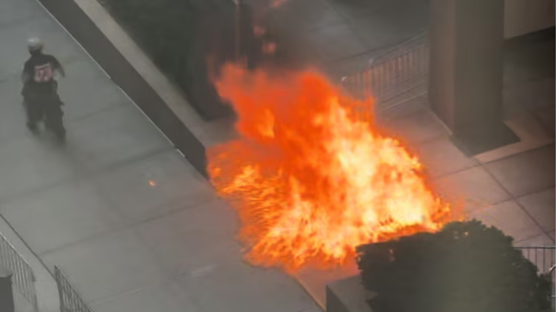 Source-feed image associated with Ex-Army private Andrew Arrabaca, suspect in attack on New York City federal building, indicted on arson charge