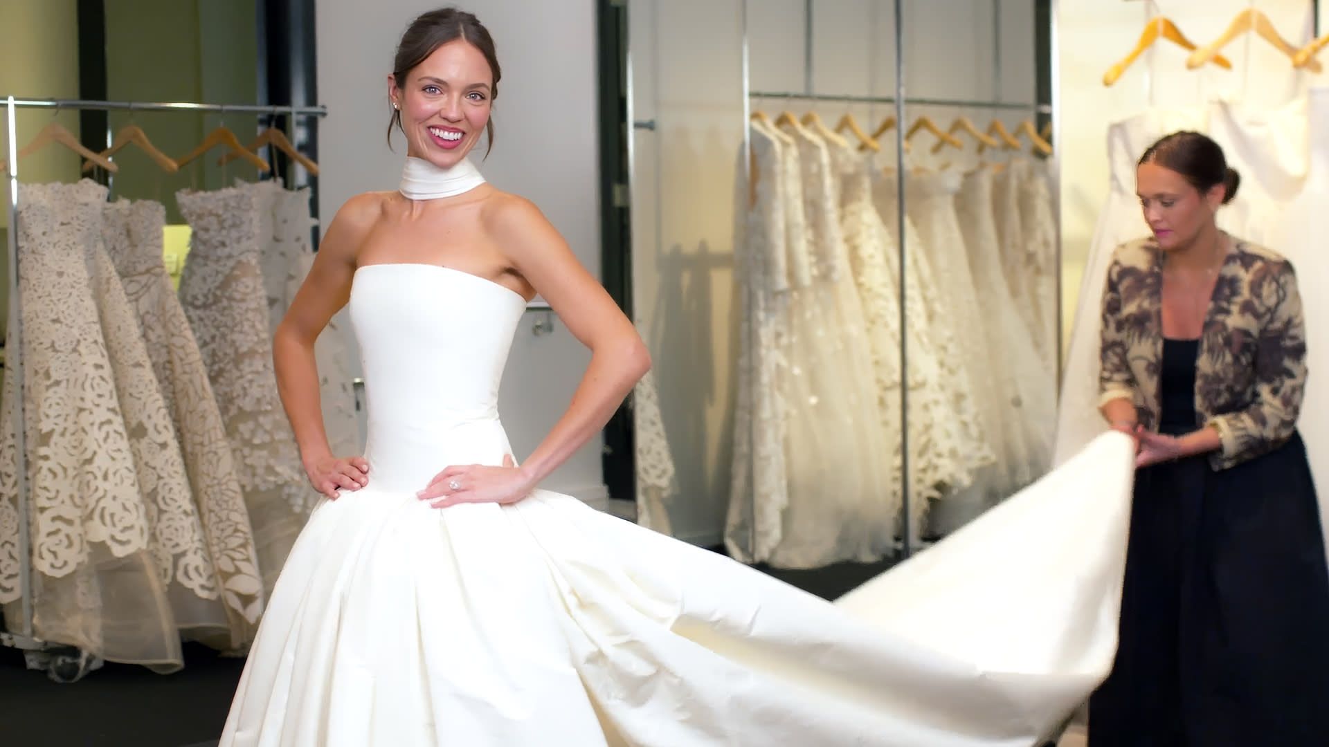 Source-feed image associated with Claudia Sulewski and Finneas Are Married! Inside the Bride’s Final Fitting at Oscar de la Renta