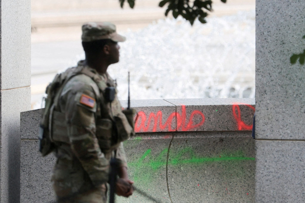 Source-feed image associated with Kentucky woman indicted on charges related to World War II Memorial damage