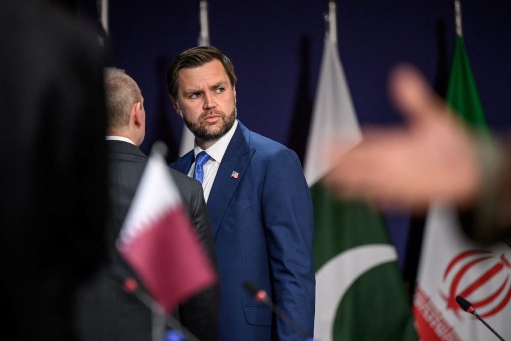 Source-feed image associated with As Vance meets top Iranian officials in Switzerland, Trump threatens Tehran from afar