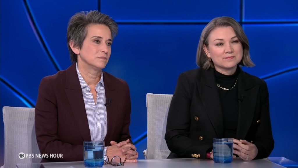 Source-feed image associated with Tamara Keith and Amy Walter on Lindsey Graham's passing