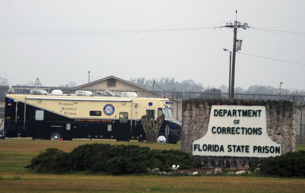 Source-feed image associated with Florida executes ex-police officer convicted of murder, first of 2 lethal injections set for single day