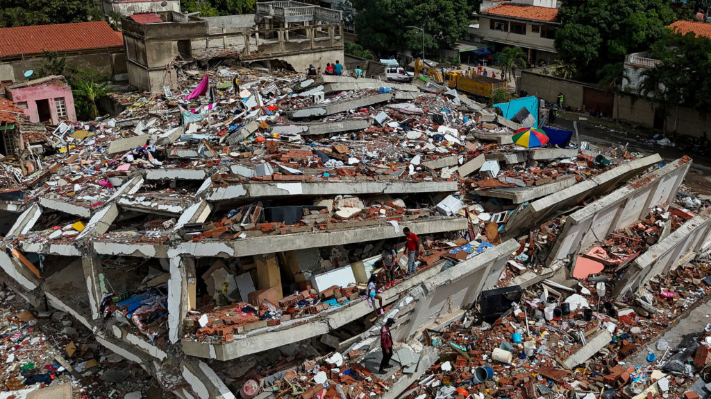 Source-feed image associated with Rescue efforts continue, but hopes of finding earthquake survivors fade in Venezuela