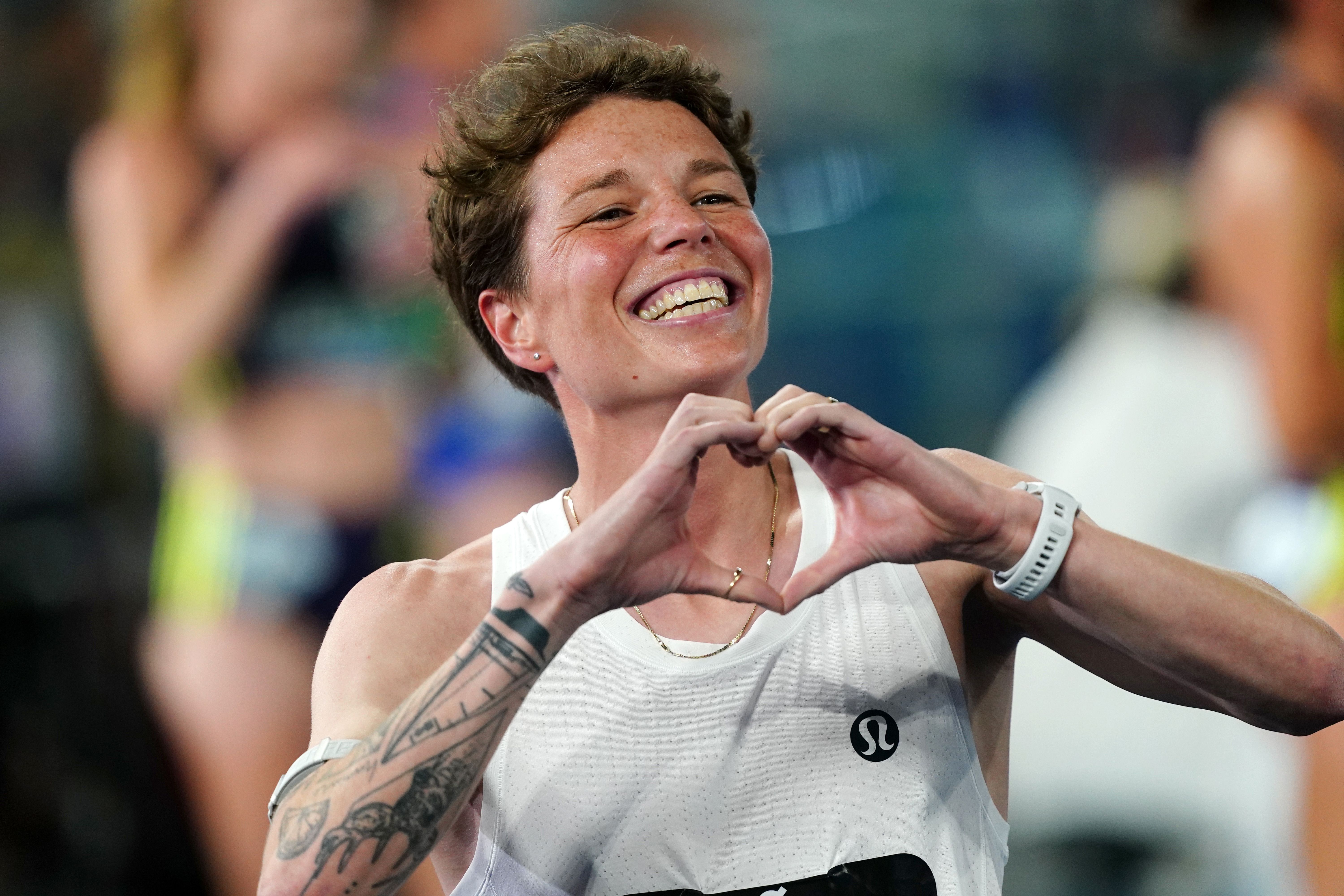Source-feed image associated with Olympic Runner Nikki Hiltz Is Finding Their Joy, On and Off the Track