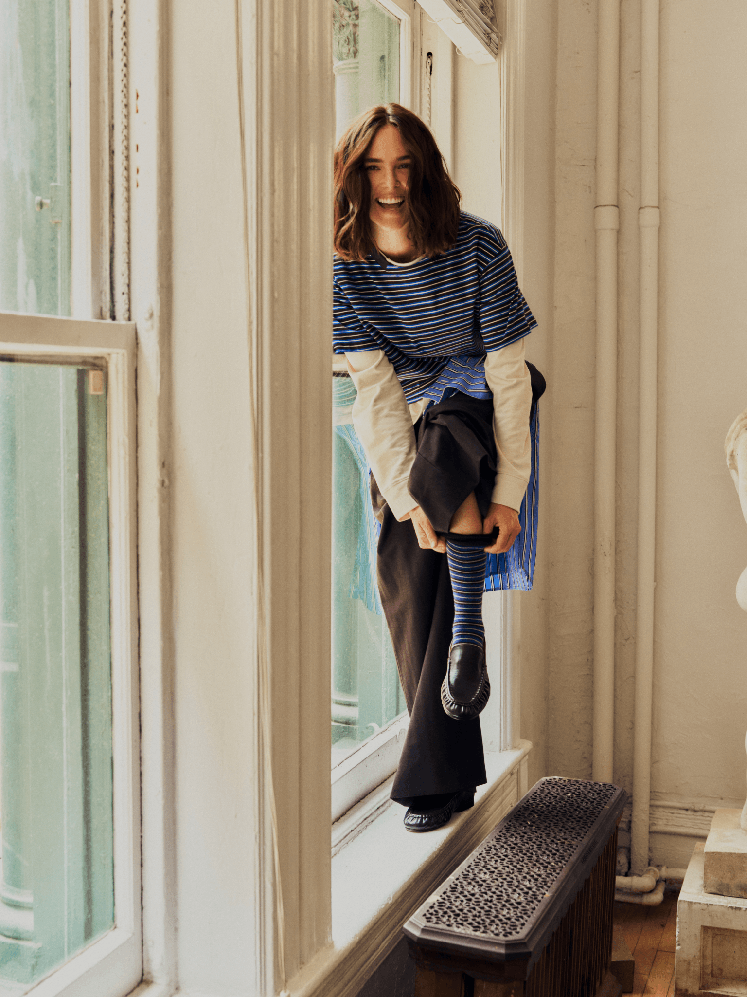Source-feed image associated with Banana Republic and La Ligne Master the Art of Fall Layering