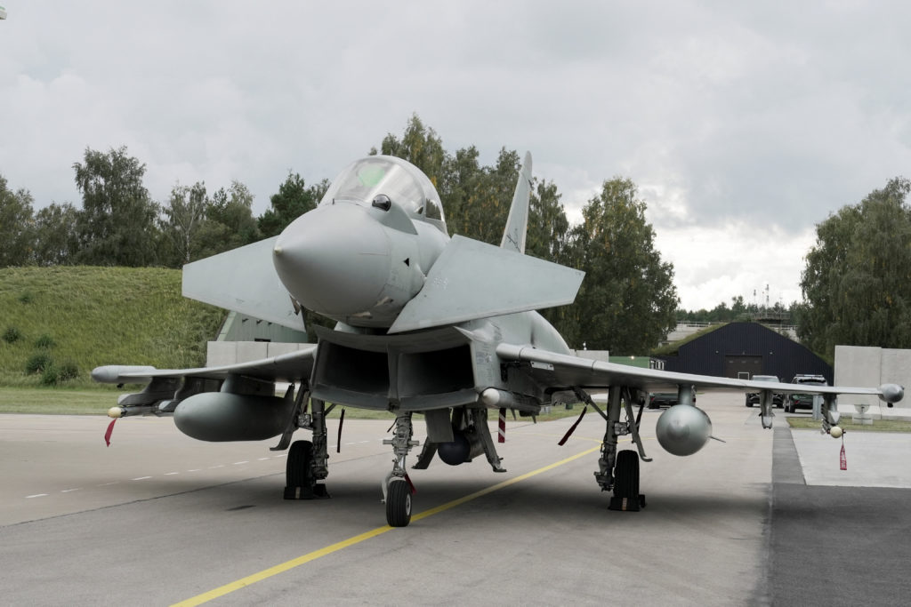 Source-feed image associated with NATO jets shoot down drone in Lithuania as Russia continues to provoke Europe