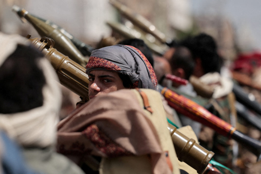 Source-feed image associated with Yemen's Houthis attack Saudi tankers in the Red Sea, threatening to widen Iran war