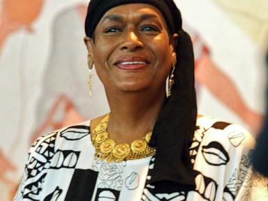Source-feed image associated with Khadijah Farrakhan, 'first lady of Nation of Islam,' dies at 90