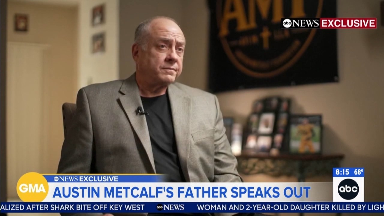 Source-feed image associated with Austin Metcalf's father says 'there's no such thing' as justice after Karmelo Anthony's conviction