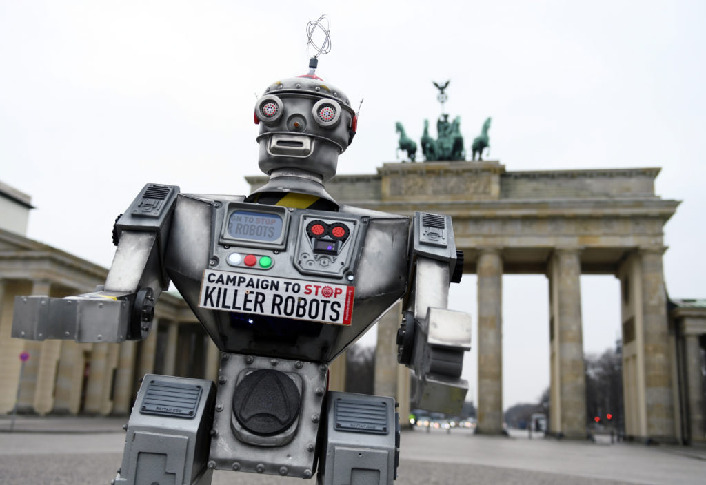Source-feed image associated with UN and Red Cross step up call for international rules on 'killer robot' weapons systems