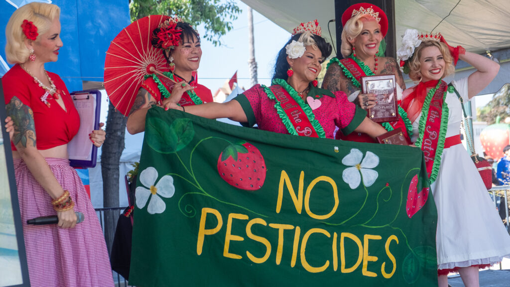 Source-feed image associated with Watsonville activists use Strawberry Festival stage to protest pesticides