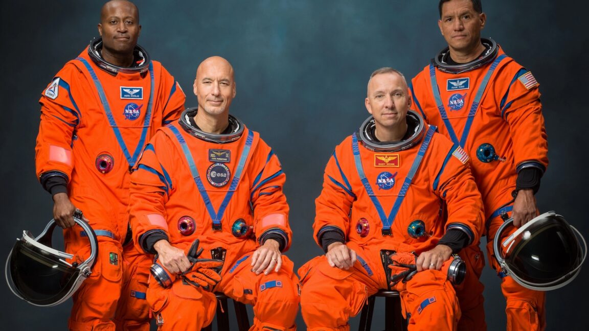 Source-feed image associated with NASA assigns crew for Artemis III, sets aggressive timeline for flying it