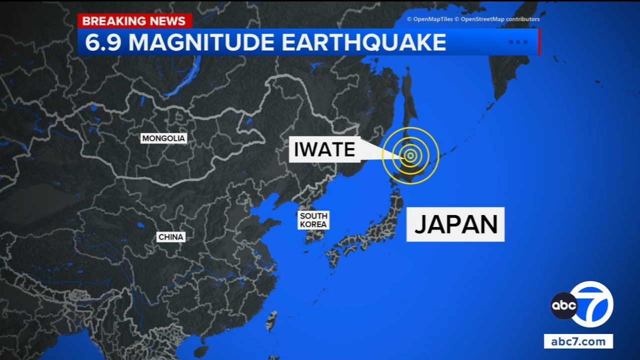 Source-feed image associated with Powerful 6.9-magnitude earthquake strikes off northern Japan. No tsunami warning