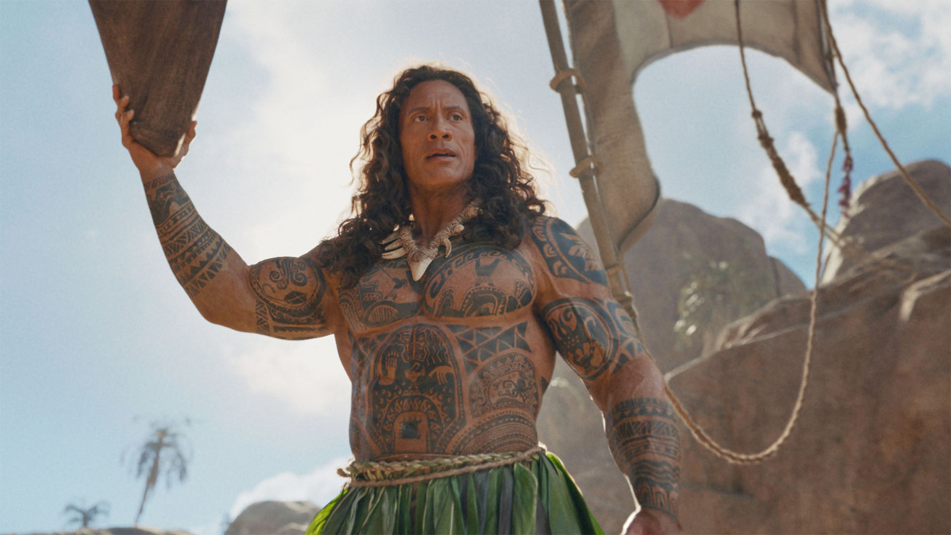 Source-feed image associated with 'Moana': Dwayne Johnson embraces Maui's makeover in new live action film