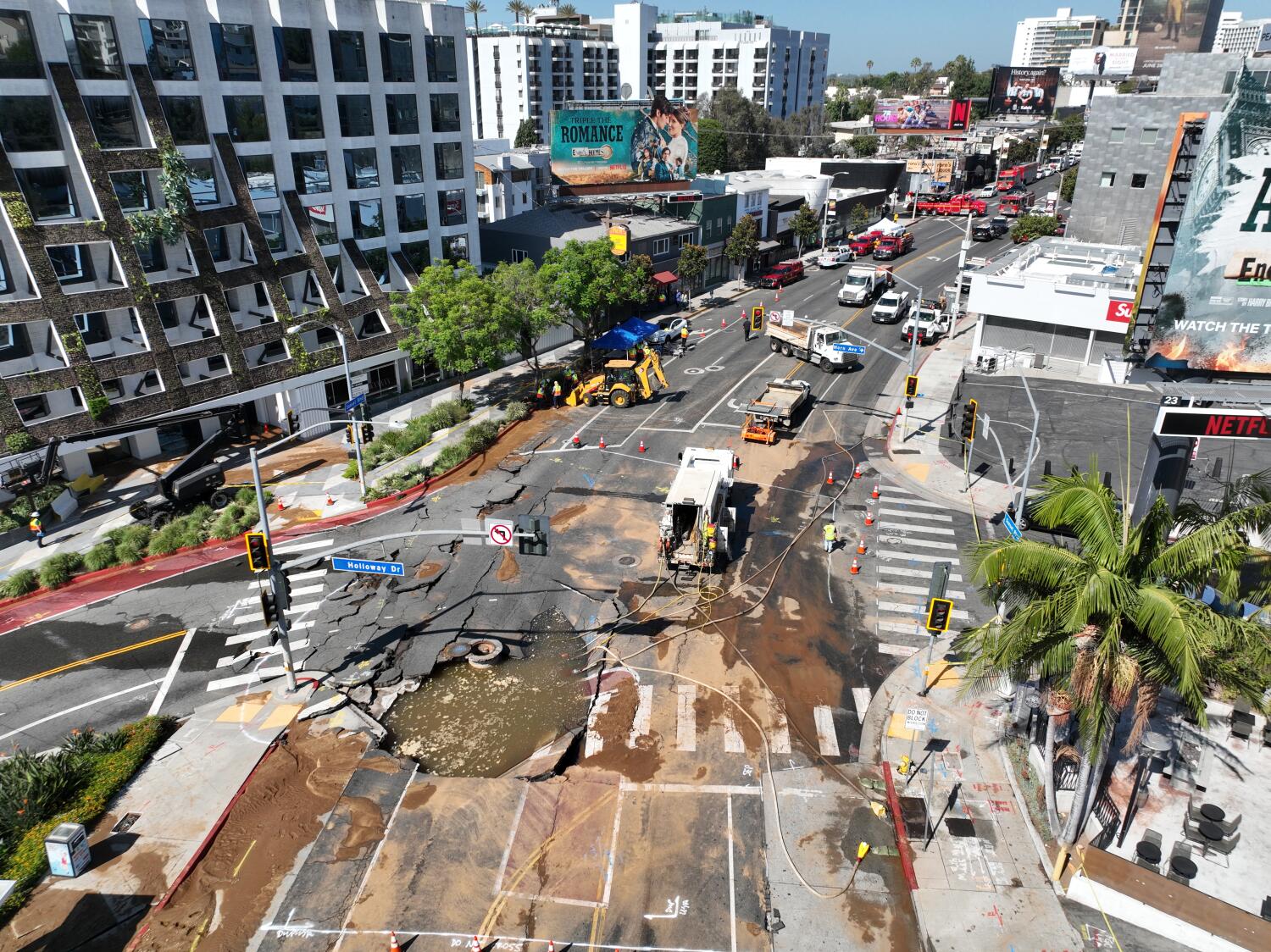 Source-feed image associated with 'Everything's destroyed': Buzzy Sunset Strip cafe closes indefinitely due to water main break
