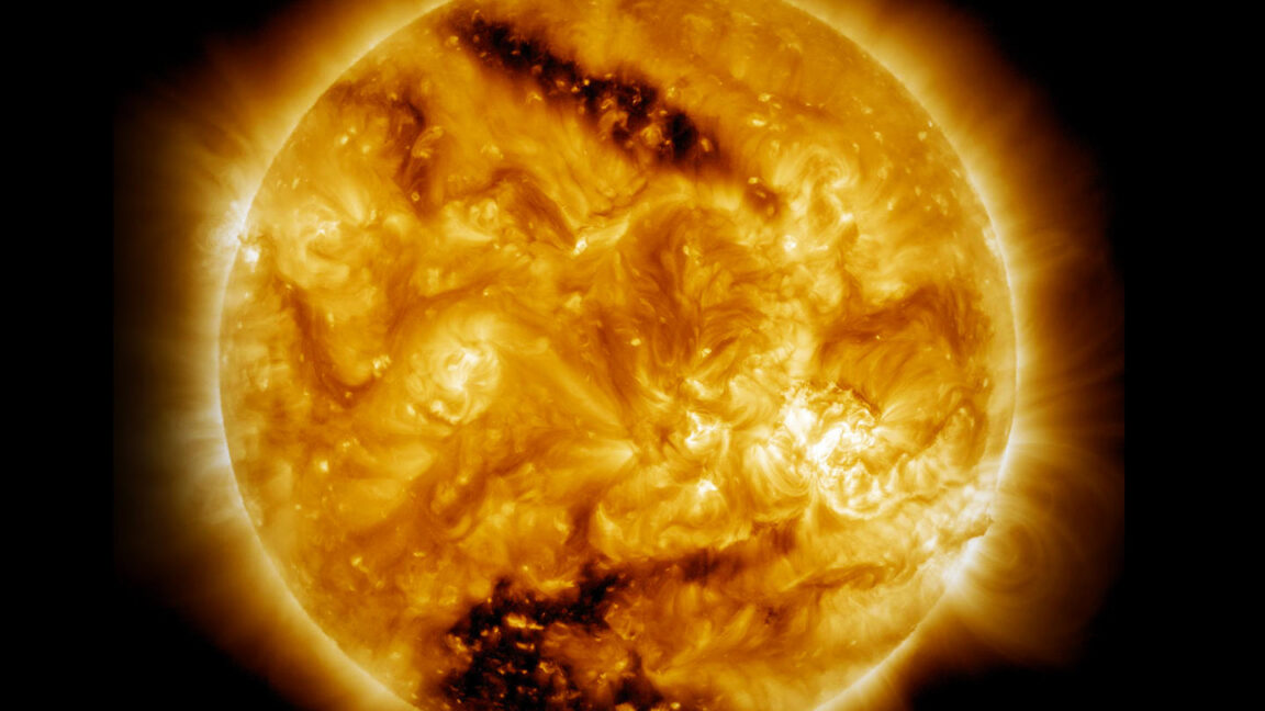 Source-feed image associated with The world's biggest solar telescope caught vortexes on the Sun's surface
