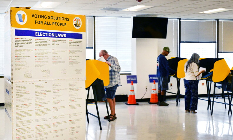 Source-feed image associated with Fact check: President Trump called LA's vote count into question. What you should know