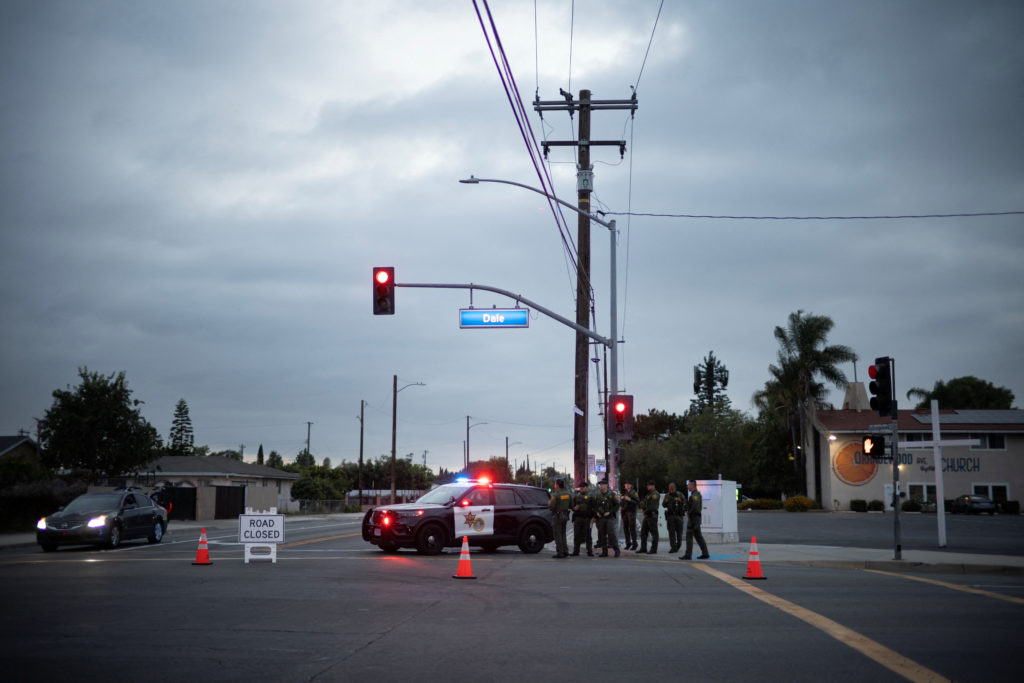 Source-feed image associated with FBI seizing evidence at California plant where chemical tank overheated and forced evacuations