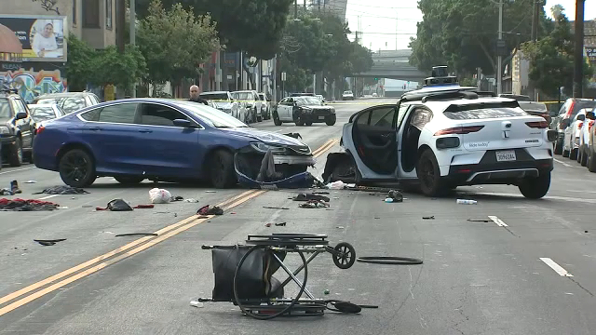 Source-feed image associated with Woman critically injured in 2-car crash involving Waymo vehicle in Southern California
