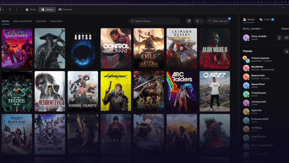 Image from linked report: Epic says its new vibe-coded Epic Games Launcher is faster than Steam