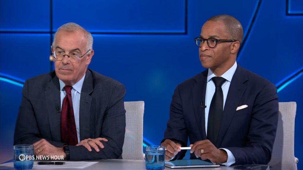 Source-feed image associated with Brooks and Capehart on some Republican lawmakers' defiance of Trump