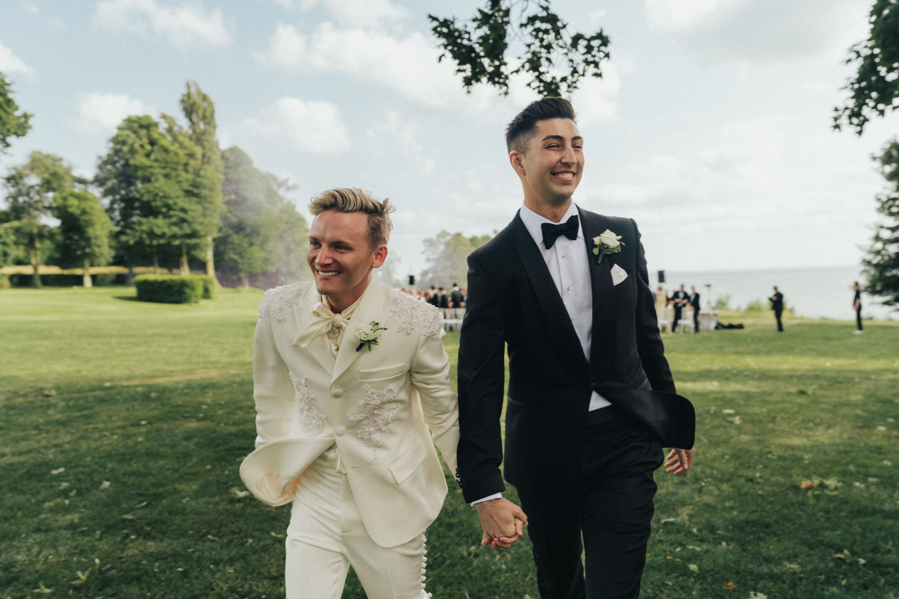 Image from linked report: The Groom Had Tanner Fletcher Transform His Late Mother’s Wedding Dress Into a Bespoke Tuxedo