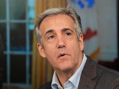Source-feed image associated with Michael Cohen is hosting President Trump on his radio show