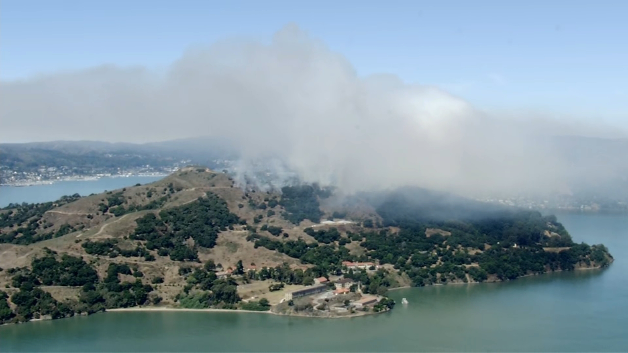 Source-feed image associated with Yes, Angel Island is supposed to be smoking as CAL FIRE conducts controlled burn