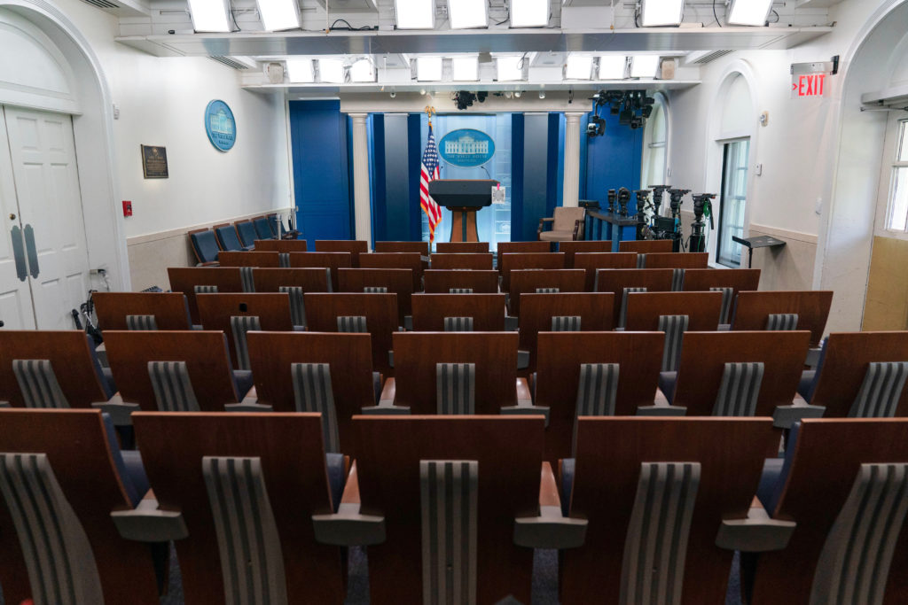 Image from linked report: Press pool declines to cover Trump in protest of his ban on news outlets