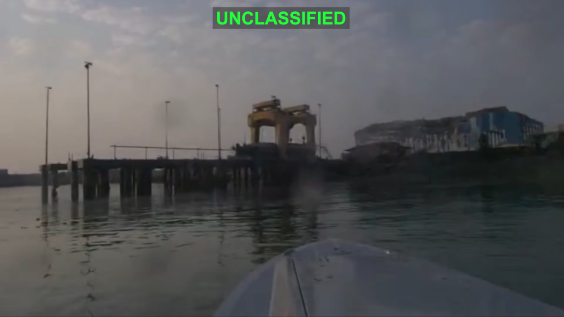 Source-feed image associated with US military sent explosive drone boats into combat for the first time