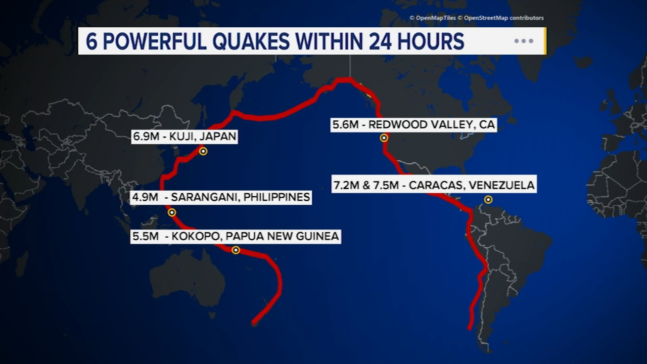 Source-feed image associated with Several strong earthquakes strike globally in 1 day. How are they connected?