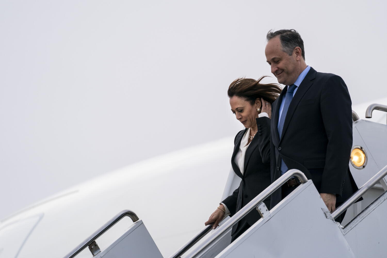 Source-feed image associated with Trespasser stopped at former Vice President Kamala Harris' Malibu home