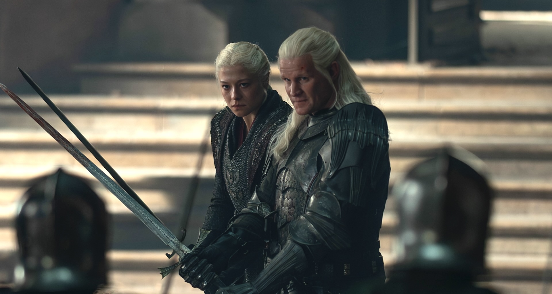 Source-feed image associated with ‘House of the Dragon’ Stars Emma D’Arcy and Matt Smith on What Rhaenyra and Daemon’s Big Move Means for the Rest of Season 3