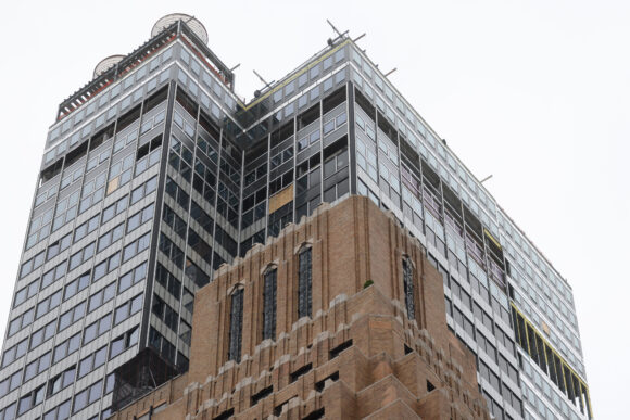 Source-feed image associated with NYC Orders Pause of Construction on Damaged Midtown Office Tower