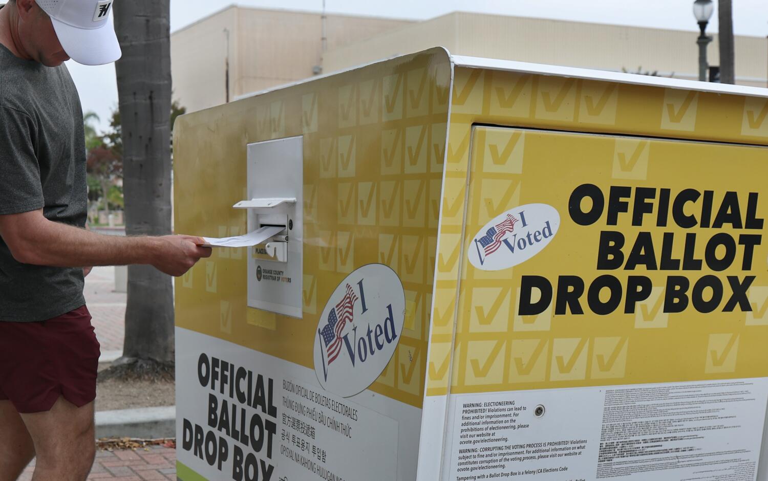Source-feed image associated with Ballots burned, vote center vandalized in L.A. County just before election day