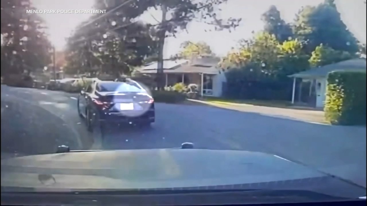Source-feed image associated with Menlo Park police use GPS device to track stolen car and make arrest after pursuit