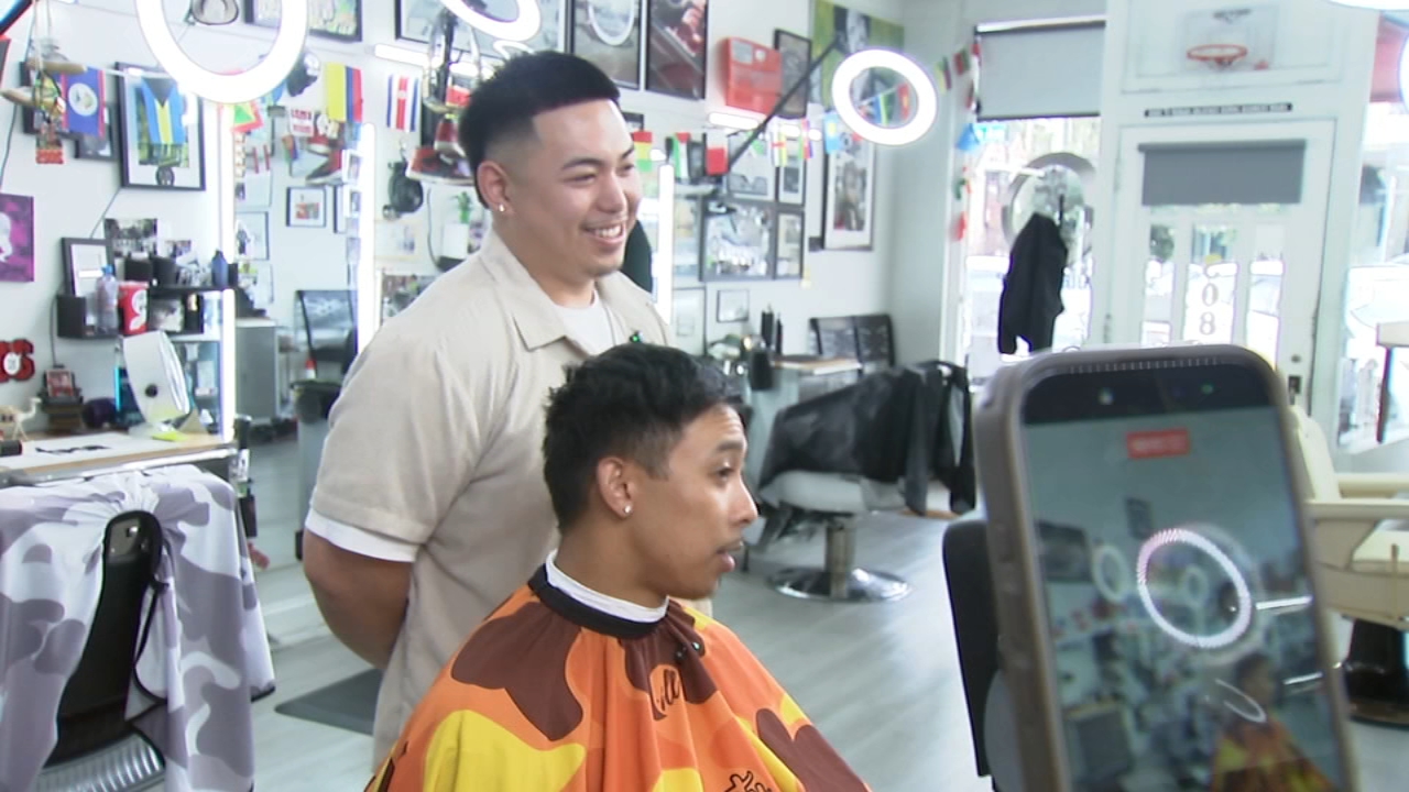 Source-feed image associated with Viral Bay Area barber helping kids build confidence with classic cut