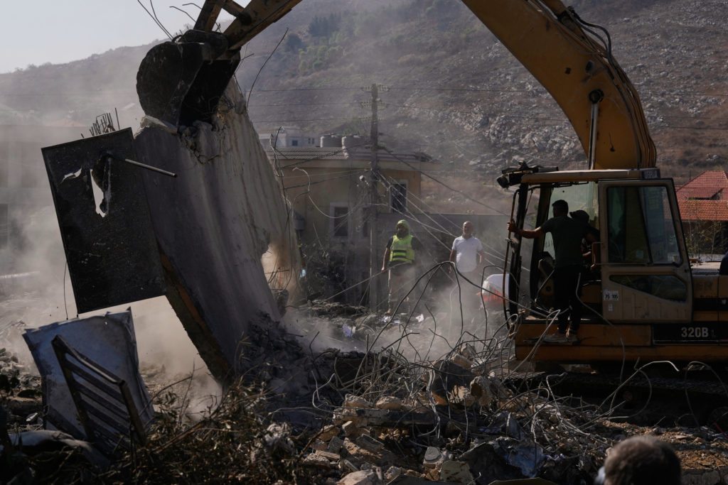 Source-feed image associated with Israeli airstrikes on a village in southern Lebanon kill 12 people, including 2 children