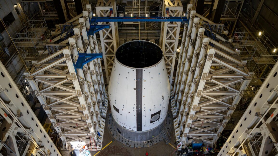 Source-feed image associated with 13 years and $500 million for a stage adapter? Report justifies NASA cancellations.