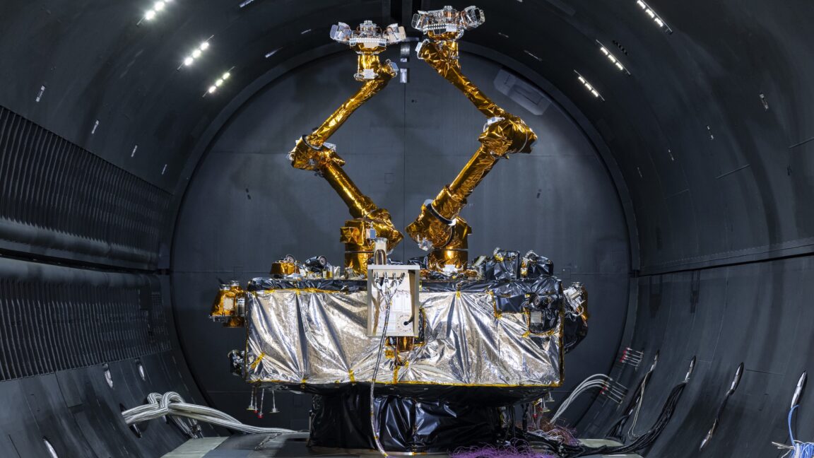 Source-feed image associated with This is the world's most advanced robotic servicing satellite—that we know about