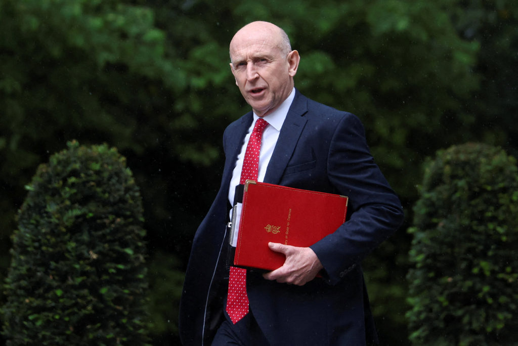 Source-feed image associated with UK defense secretary abruptly resigns, saying government won't spend enough on military