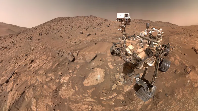 Source-feed image associated with A Mars rover found organic carbon just sitting on a rock
