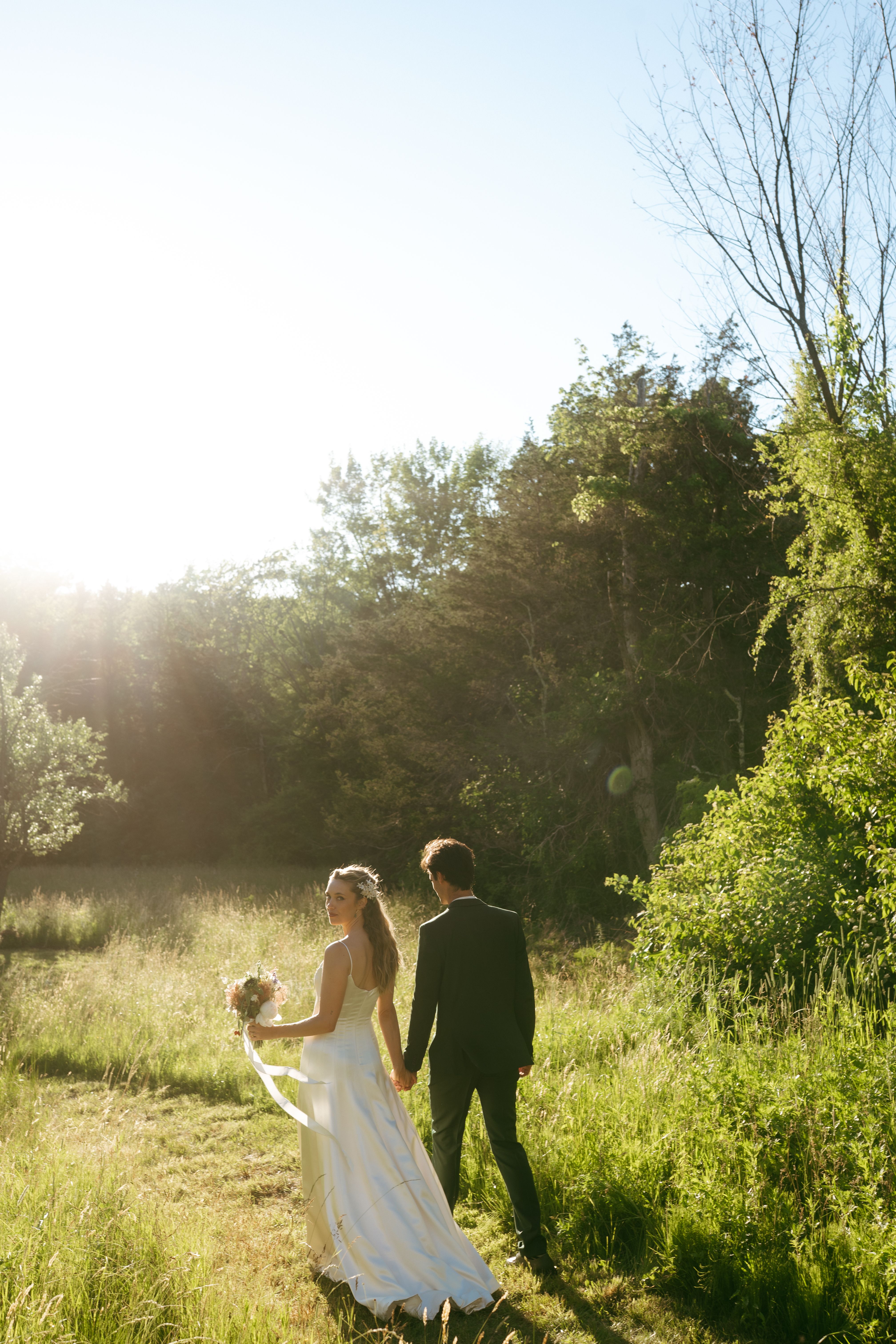 Image from linked report: The Bride Wore an Antique Wax Flower Crown for Her Backyard Wedding in the Hudson Valley